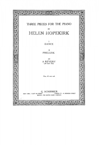 Hopekirk - 3 Pieces for Piano - No. 1 Dance