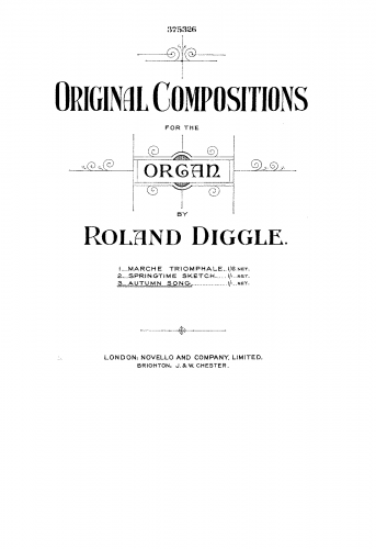 Diggle - 3 Compositions for Organ - 3. Autumn song
