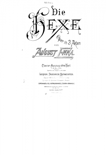 Enna - Die Hexe, Op. 5 - For Piano Solo - Score