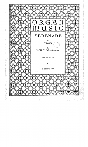 Macfarlane - Serenade for Organ - Score