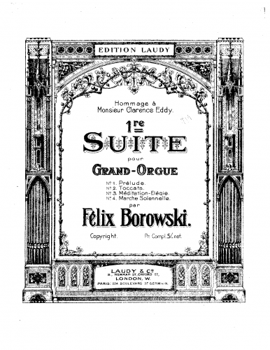 Borowski - Suite No. 1 for Organ - Score