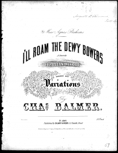 Balmer - I'll Roam the Dewy Bowers - Score