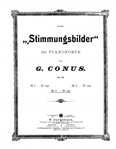 Konyus - Stimmungsbilder, Op. 19 - No. 3