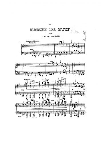 Gottschalk - Marche de Nuit - Piano Score - Score