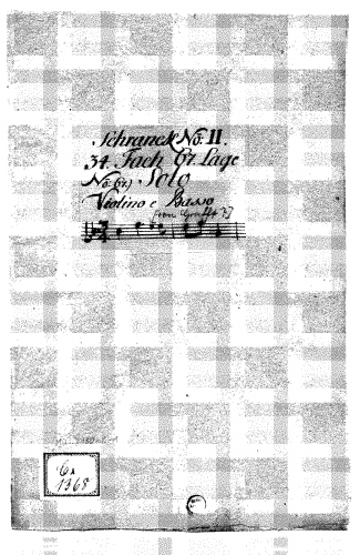 Graf - Violin Sonata in B-flat major - Score
