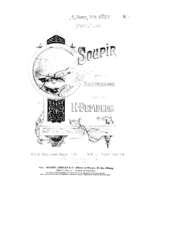 Bemberg - Soupir - Voice and Piano For Soprano or Tenor and Piano - Score