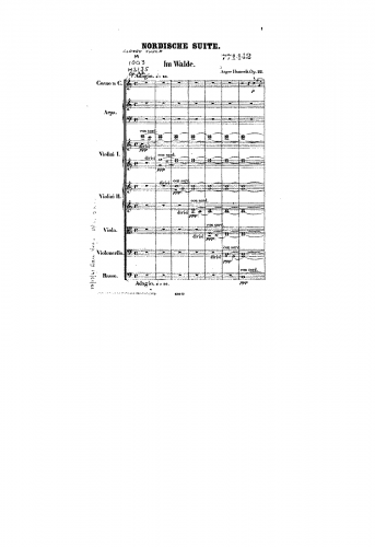 Hamerik - Nordic Suite No. 1, Op. 22 - Score