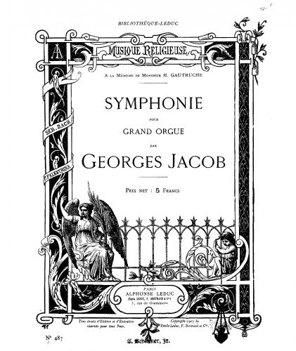 Jacob - Symphonie pour Grand Orgue - Score