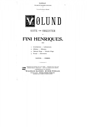 Henriques - Vølund - Suite - Score