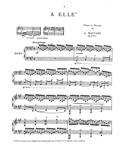 Magnard - 6 poèmes en musique, Op. 3 - Score