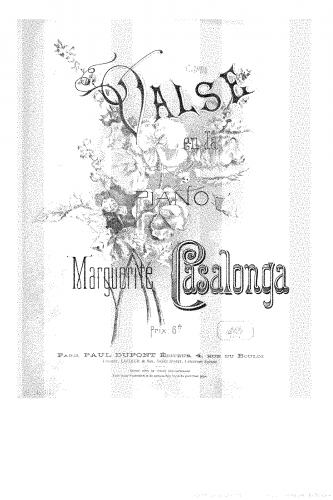 Casalonga - Valse in A-flat major - Score