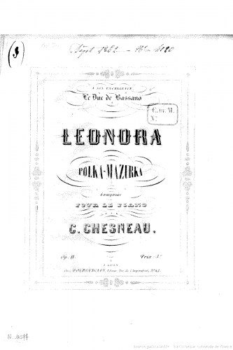 Chesneau - Léonora, op.11 - Compete Score