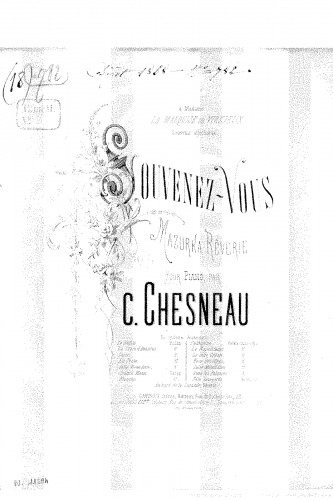 Chesneau - Souvenez-vous, op.54 - Score