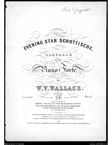 Wallace - Evening Star Schottische - Score