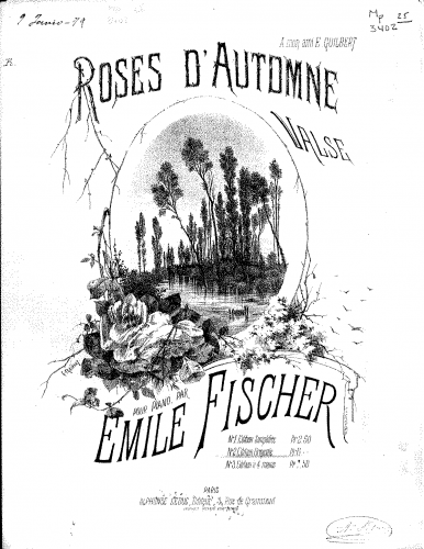 Fischer - Roses d'automne - Score