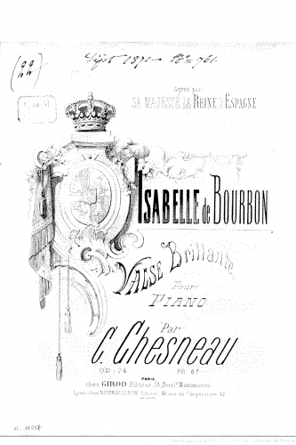 Chesneau - Isabelle de Bourbon, Op. 74 - Score