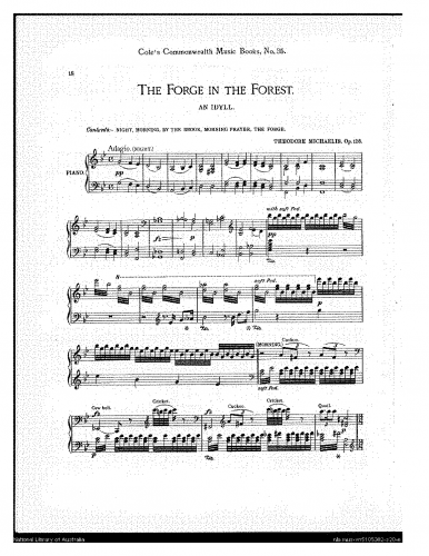 Michaelis - Die Schmiede im Walde - For Piano (Composer?) - Score