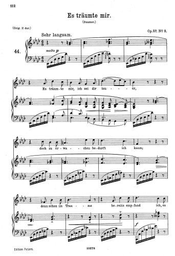 Brahms - 8 Lieder and Songs - 8. Unbewegte laue Luft 