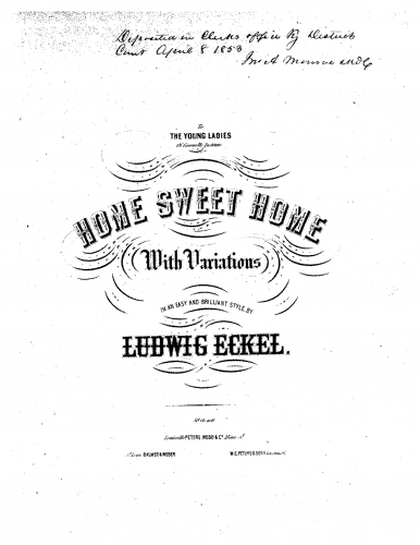 Eckel - Home Sweet Home - Score