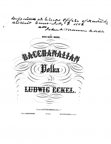 Eckel - Bacchanalian Polka - Score