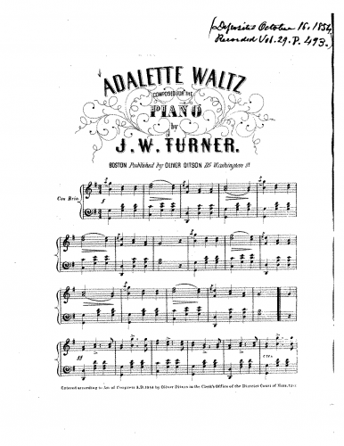 Turner - Adalette-Waltz - Score