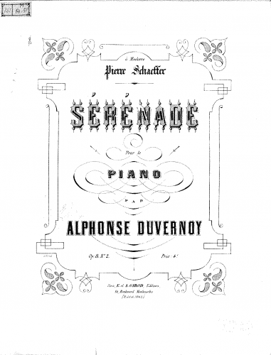 Duvernoy - Sérénade - Score