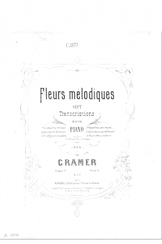 Deransart - Les lilas - For piano solo (Cramer) - Score