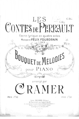 Cramer - Bouquet de mélodies sur 'Les contes de Perrault' - Score