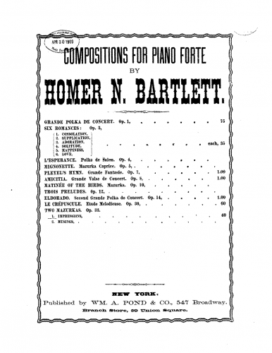 Bartlett - 2 Mazurkas - Score