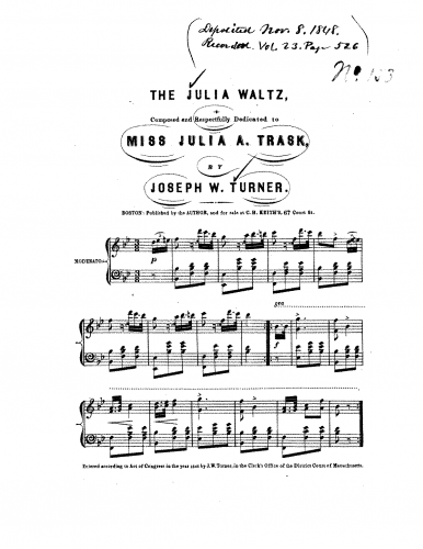Turner - Julia Waltz - Score