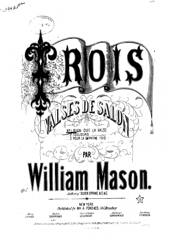 Mason - 3 Valses de Salon, Op. 7 - Score