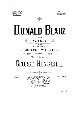 Henschel - Donald Blair - Score