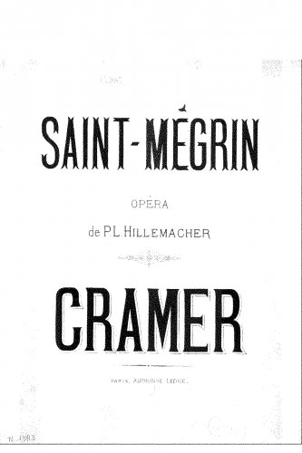 Cramer - Bouquet de mélodies sur 'Saint-Mégrin' - Score