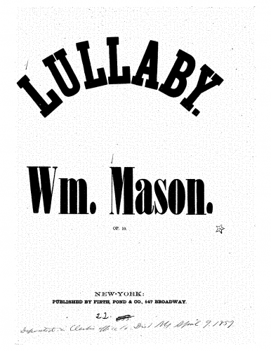 Mason - Lullaby - Score
