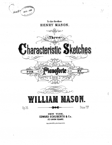 Mason - 3 Characteristic Sketches - Score
