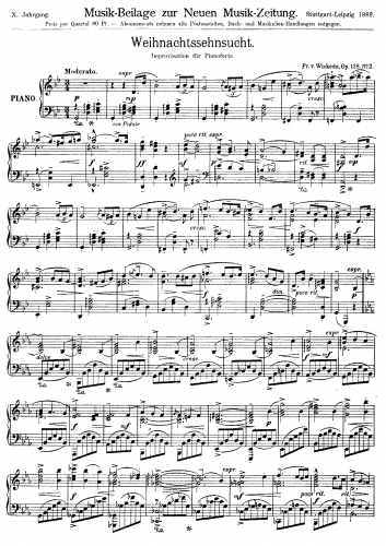 Wickede - Piano Pieces, Op. 138 - No. 2 - Weihnachtssehnsucht