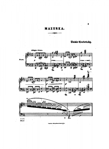 Leschetizky - 2 Mazurkas, Op. 24 - Mazurka No. 2