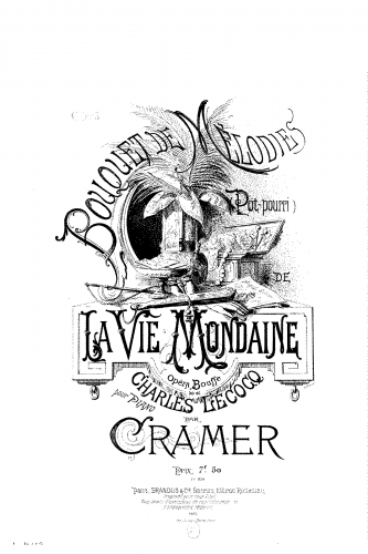 Cramer - Bouquet de mélodies sur 'La vie mondaine' - Score