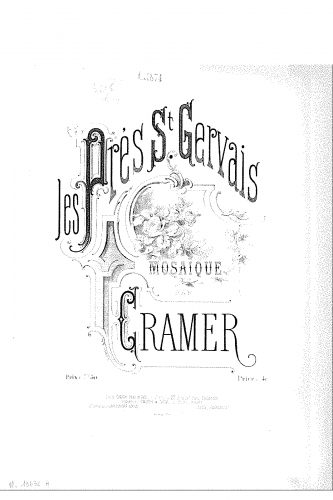 Cramer - Mosaïque sur 'Les prés Saint-Gervais' - Score