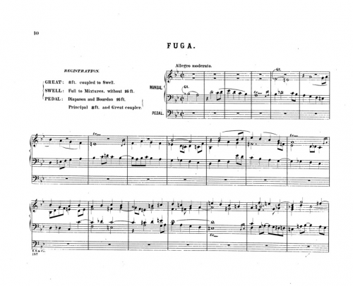 Ritter - Fantasia and Fugue for the Organ, Op. 11 - Score
