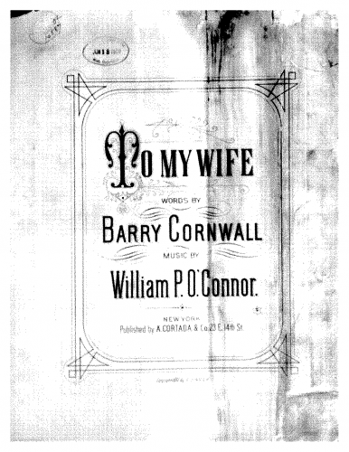 O'Connor - To My Wife - Score