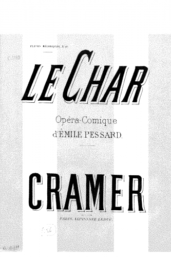 Cramer - Fleur mélodique sur 'Le char' - Score