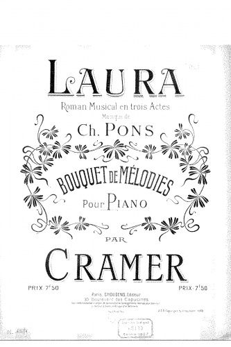 Cramer - Bouquet de mélodies sur 'Laura' - Score