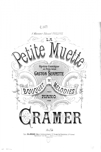 Cramer - Bouquet de mélodies sur 'La petite muette' - Suite No. 1