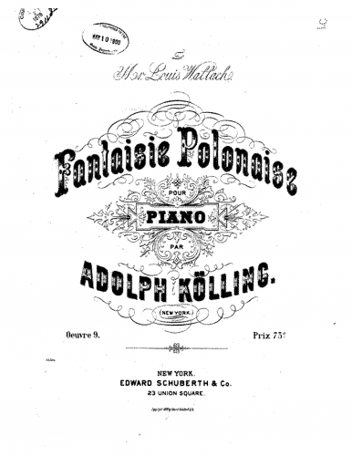 Kölling - Fantaisie-polonaise - Score