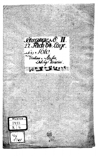 Veracini - Violin Sonata in D minor - Score