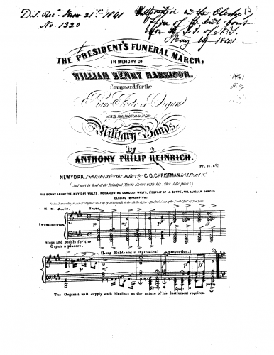 Heinrich - The President's Funeral March - Score