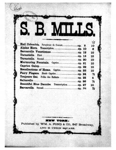 Mills - Hail Columbia - Score