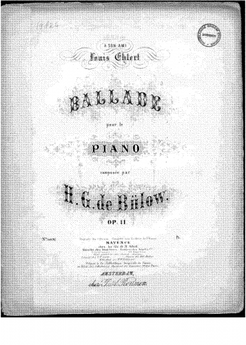 Bülow - Ballade - Score