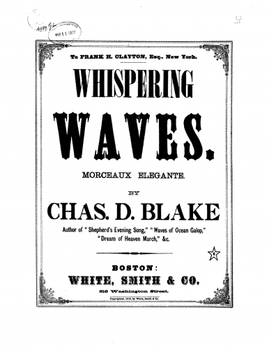 Blake - Whispering Waves - Score
